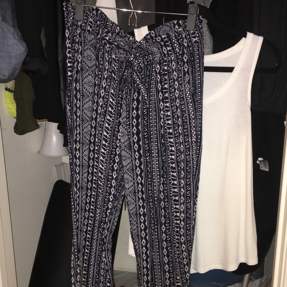 Tie waist pants